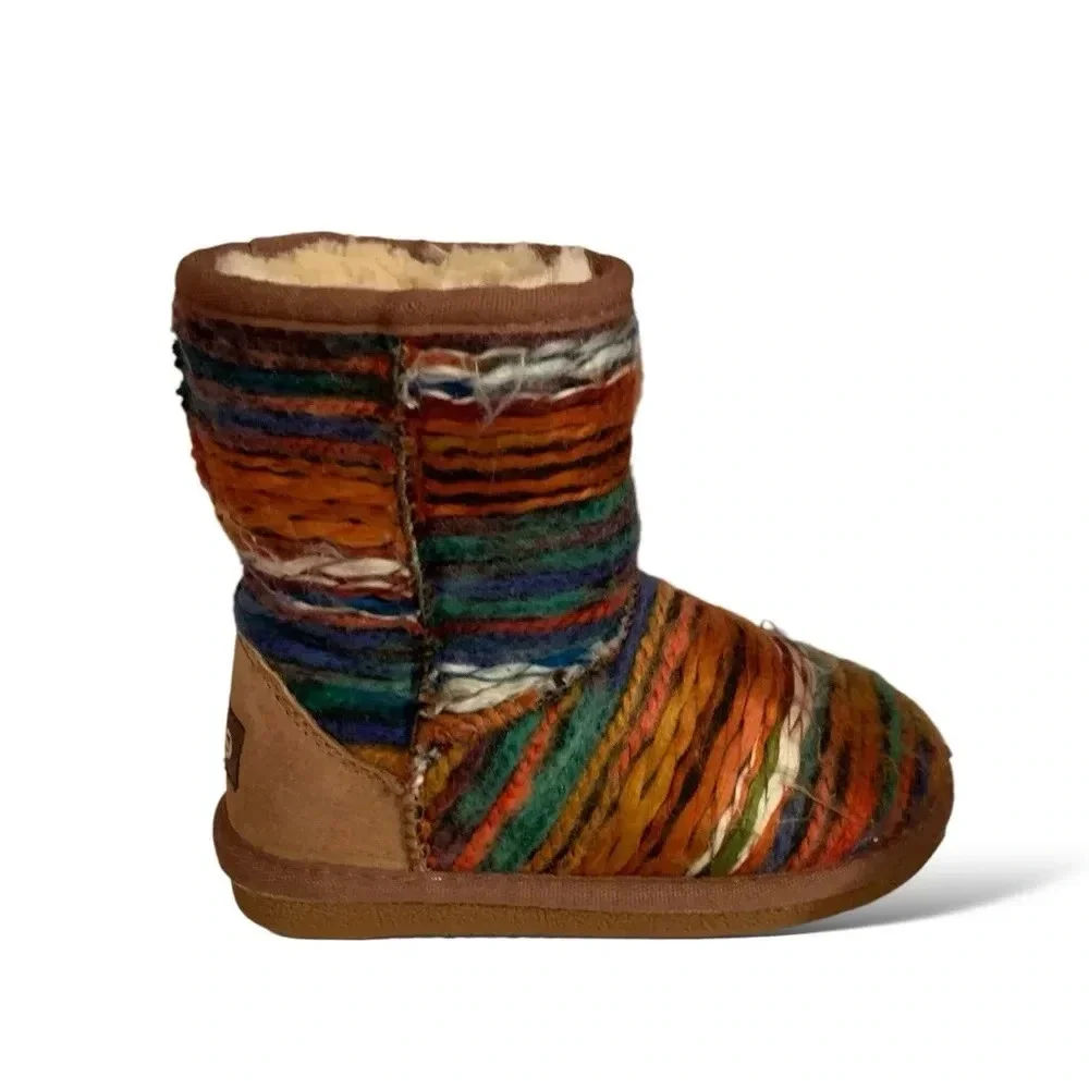Lamo Juarez Multicolor Wool Knit Boots